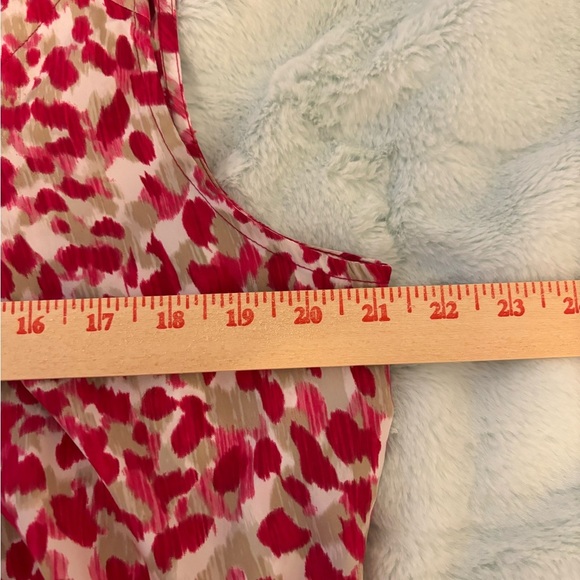 Chico's Vibrant Pink and Cream Sleeveless Blouse - Picture 4 of 8